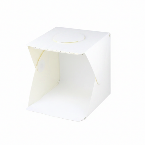 White geometric candle holder on a white background